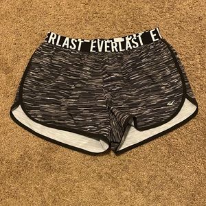 Everlast black, white, grey workout shorts